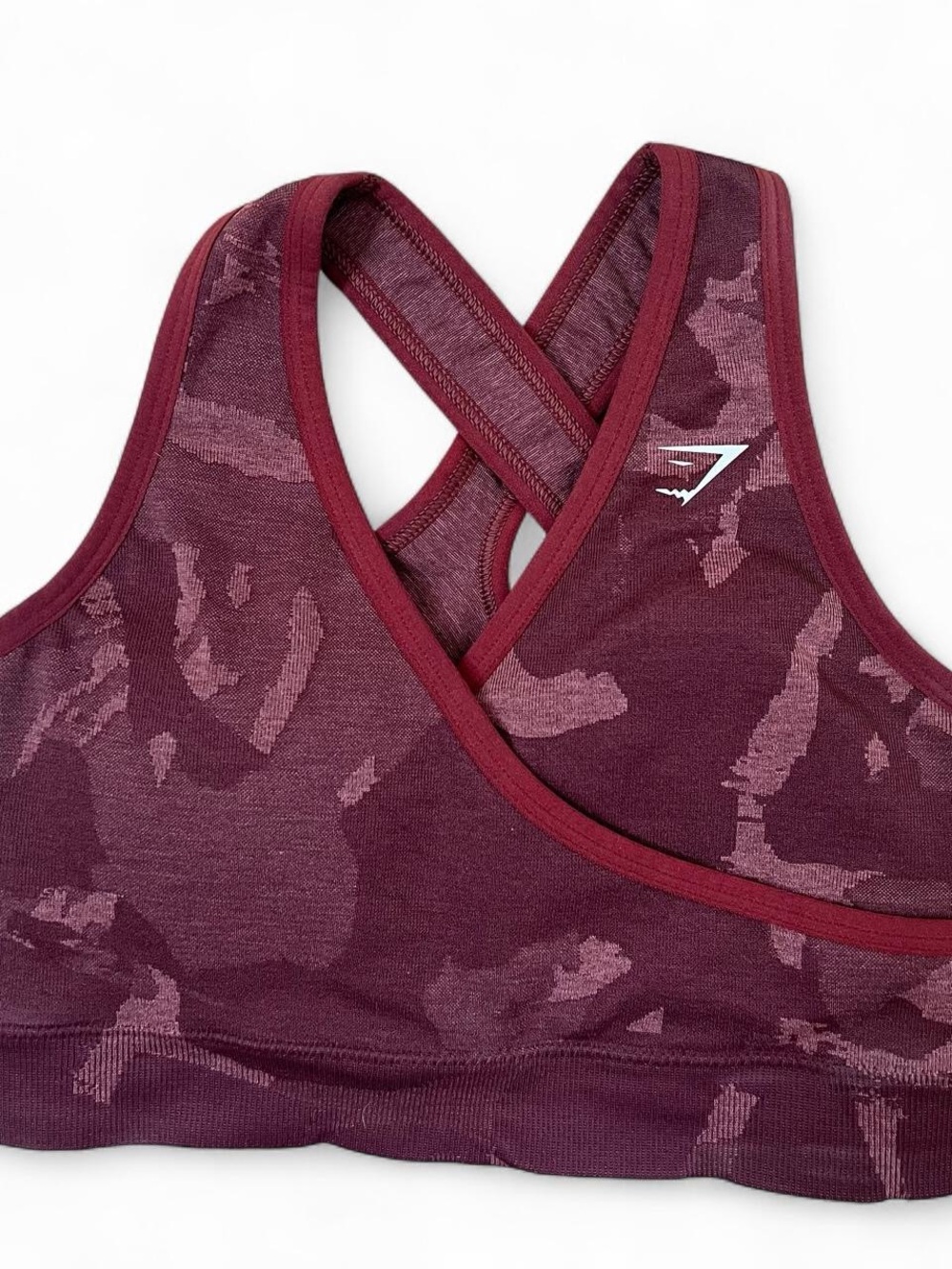 Gymshark Women's Burgundy Cross-Back Sports Bra